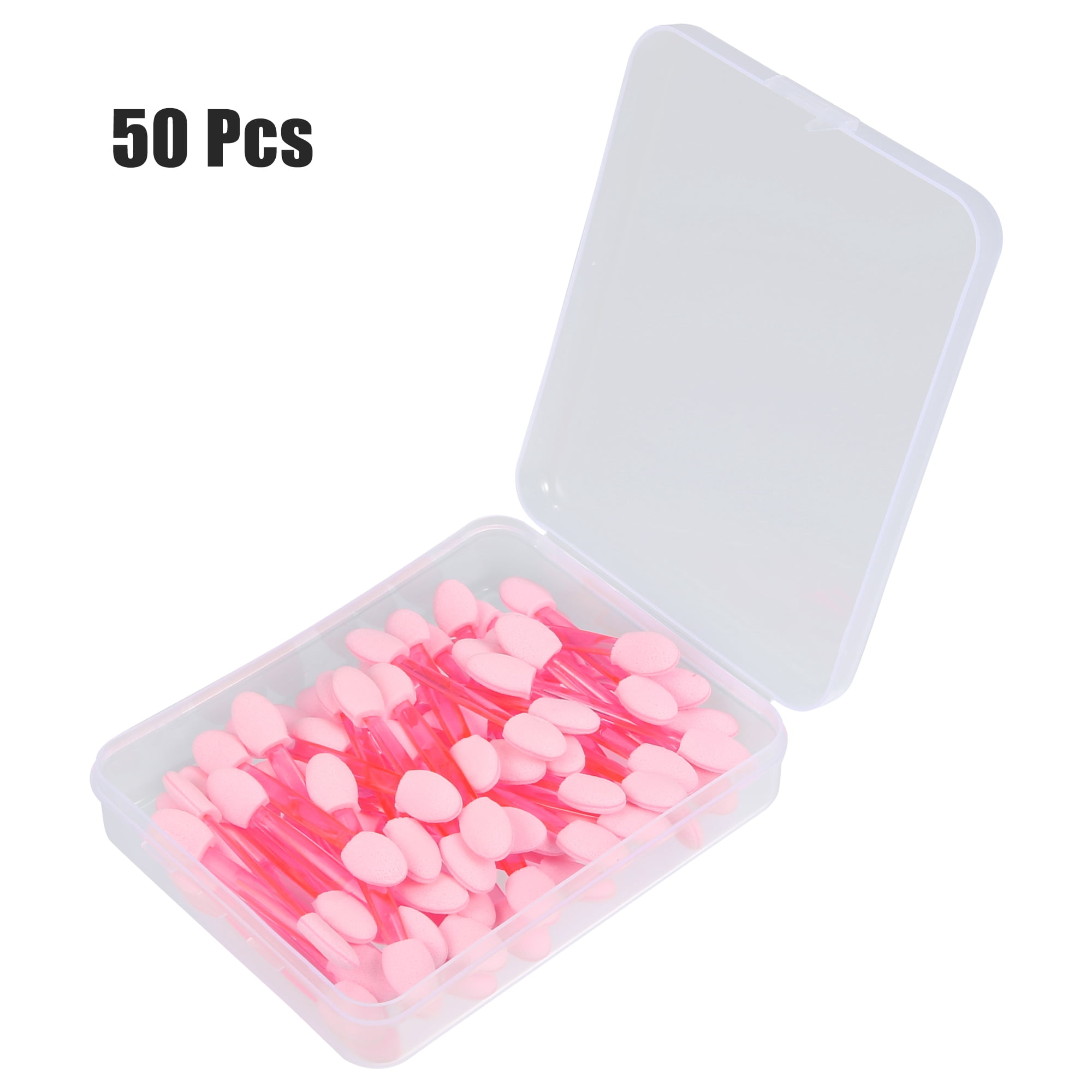 Unique Bargains 50 Pcs Dual Sides Eye Shadow Sponge Applicators Pink