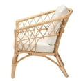 thumbnail image 3 of Baxton Studio Feya Modern Bohemian Natural Brown Antique Rattan Armchair, 3 of 10