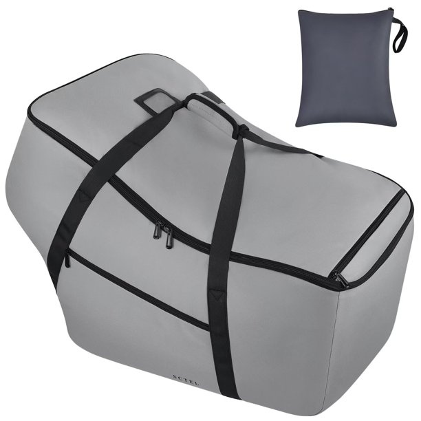 Bolsa de viaje SCTEL para asiento de coche infantil, resistente al agua, gris