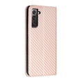 thumbnail image 4 of Feishell Wallet Case for Samsung Galaxy S23 Plus,for Women Men,Carbon Fibre Pattern Durable PU Leather Magnetic Closure Folio Flip Holder Card Slots Shockproof Phone Case,Rosegold, 4 of 8