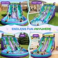 thumbnail image 6 of Eclife Inflatable Bounce House Water Slide with Blower, Backyard Water Park Combo with Slides, Splash Pool, Climbing Wall, Obstacle Course, Jumping Area for Indoor Outdoor, 6 of 11