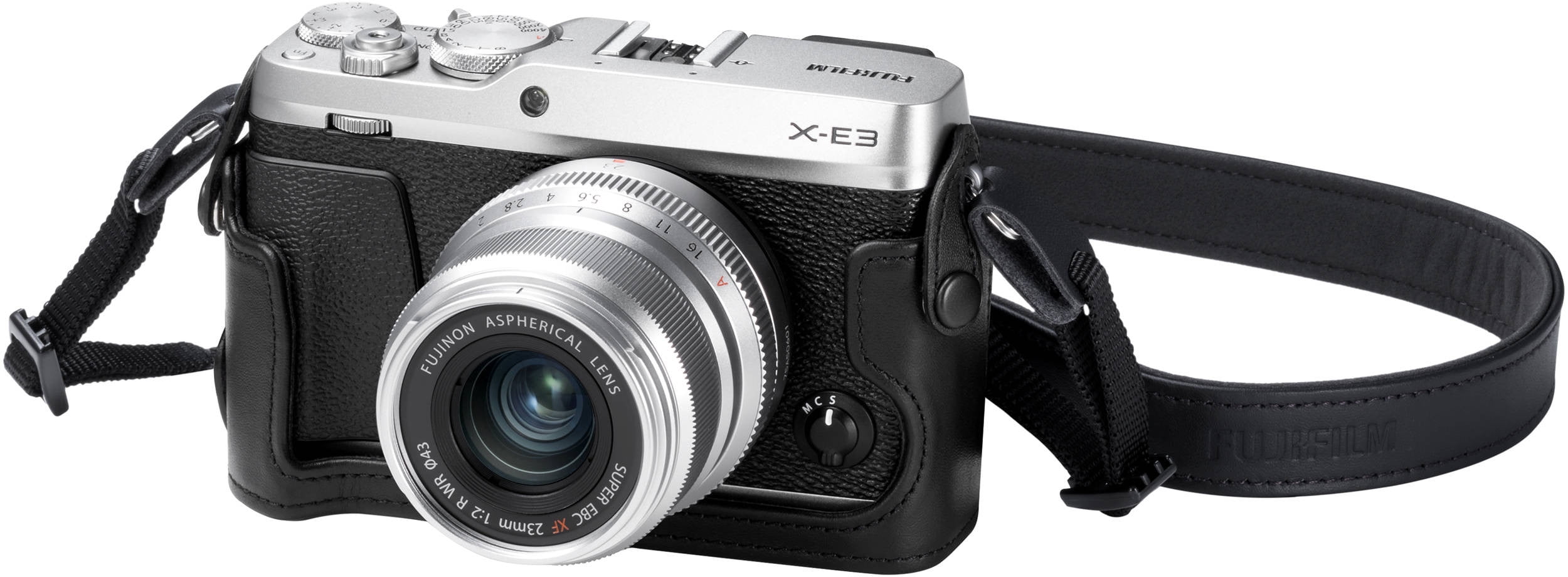 Lederschulterriemen Fujifilm Kameratasche BLC-XE3 Leder schwarz inkl 