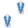 thumbnail image 1 of maskred Sturdy And Durable Lace Applique With 3D Beads And Rhinestones With Materials Are Sturdy And Durable Multiple Colors blue A 2Set, 1 of 6
