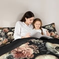thumbnail image 5 of Castle Fairy Gothic Skull 2pcs Bedding Comforter Set,Chic Flower Twin Comforter Sets,Exotic Style Breathable Bedding Set,Breathable Floral Home Decor,Reversible, 5 of 8