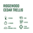 thumbnail image 4 of Vita 34"L x 73"H Ridgewood Cedar Trellis, Dark Brown, VA68902, 4 of 5