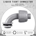 thumbnail image 5 of Liquid Tight Connector 1/2 Inch Flexible Electrical Conduit Connector, 5 of 5