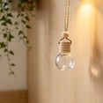 thumbnail image 4 of 1 Pc 5ml Hanging Car Air Freshener Diffuser,Empty Clear Glass Essential Diffuser Oil Aromatherapy Fragrance Perfume Pendant Glass Vials with Wooden Caps & Hanging String(E), 4 of 6