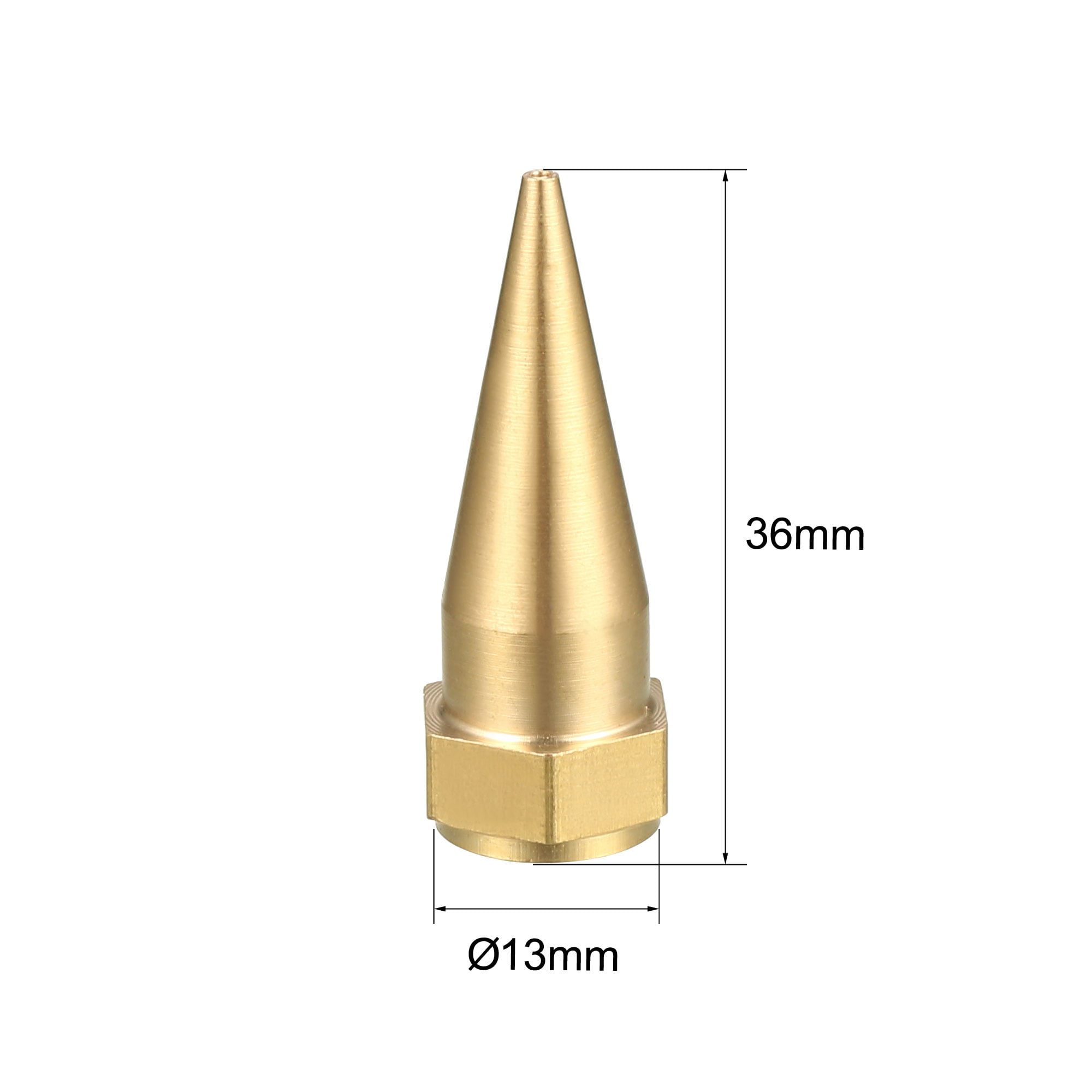 1/8" NPT Grease Fitting Standard Grease Sharp Type Nozzle Gold Tone 1pcs 