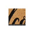 thumbnail image 4 of mDesign Rectangular Coir and Rubber Entryway Welcome Doormat with Natural Fibers for Indoor or Outdoor Use - Decorative Script Welcome Design - 36" x 22" - Natural/Black Natural Cursive Welcome 36 x 22, 4 of 5