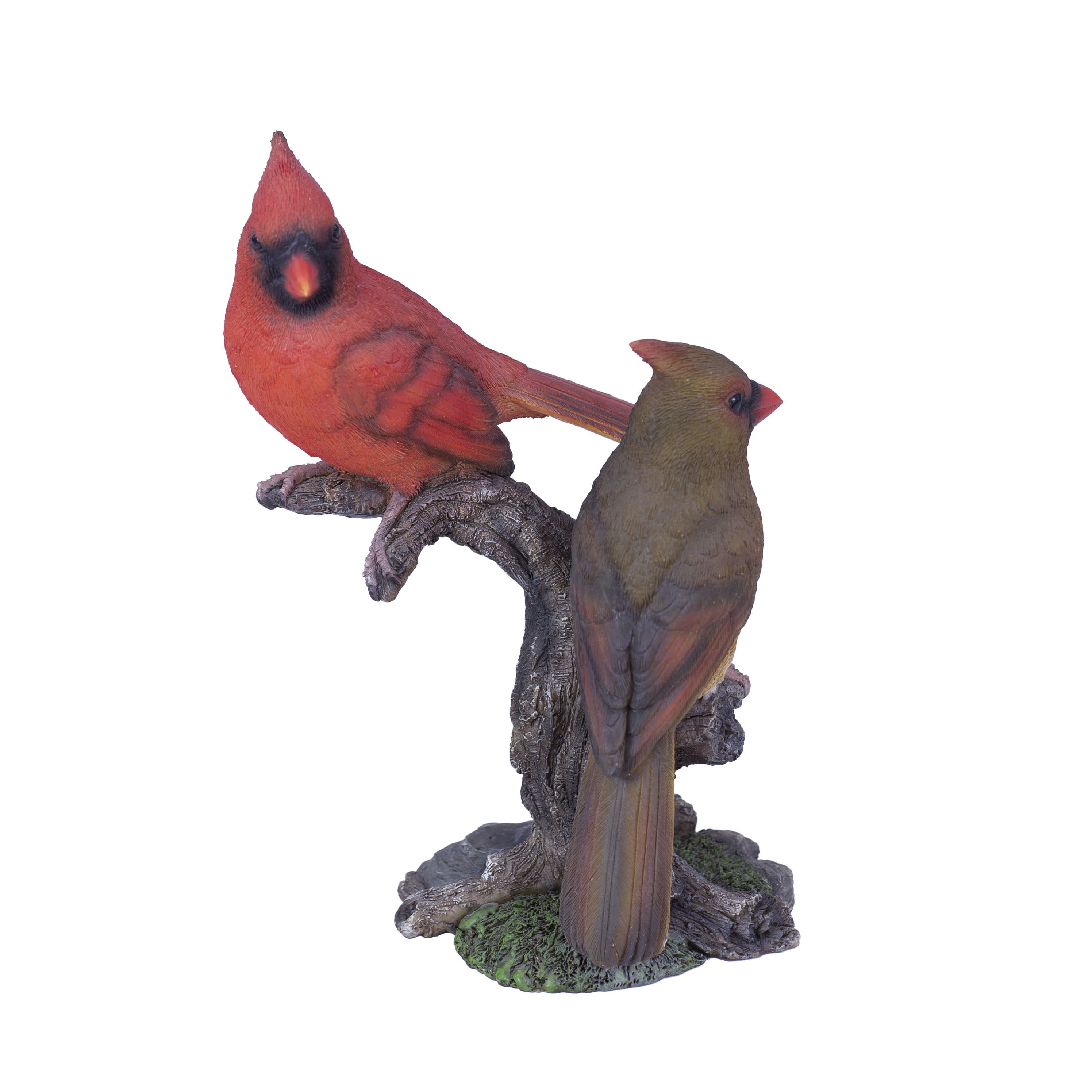 SOREAL Red Gardinals on branch | Handcrafted Decorative Bird Statue for Home & Garden | Premium Polyresin, Weather-Resistant Indoor/Outdoor Decor
