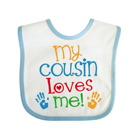 

Inktastic My Cousin Loves Me Outfit Gift Baby Boy or Baby Girl Bib