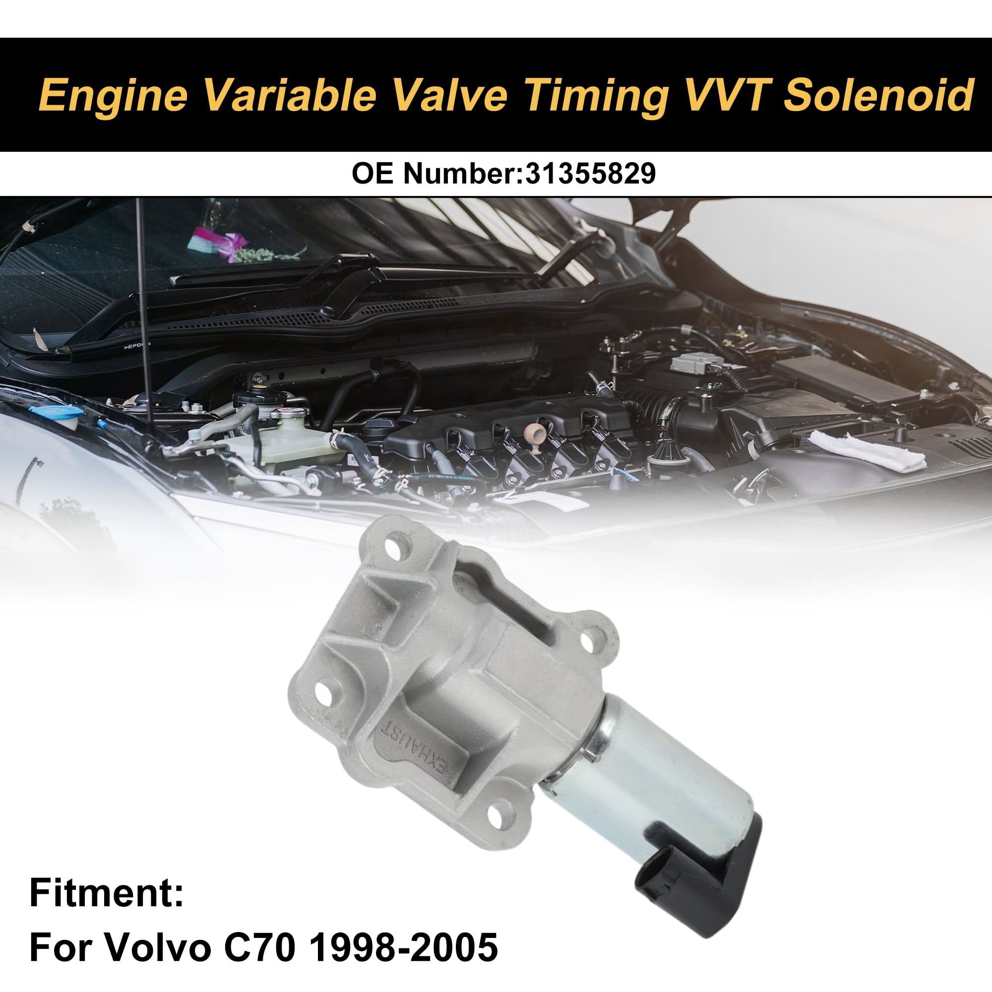 Unique Bargains Engine Variable Valve Timing VVT Solenoid for Volvo C70 1998-2005 No.31355829