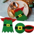 thumbnail image 2 of Ramiter Christmas Mini Fork Cutlery Bag Tableware Kitchen Decoration Table Decor Set For Party Dinner Daily Use Of Holiday Decorative Small round Dining Table Set for 4, 2 of 5
