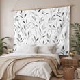 thumbnail image 3 of Gray Leaf Tapestry for Bedroom Wall Hanging Tapestry, Modern Botanical Foliage Plant Country Pastoral Ceiling Backdrop Tapestries Poster Blanket Wall Decor for Teens Room Living Room Dorm 51" x 59", 3 of 8