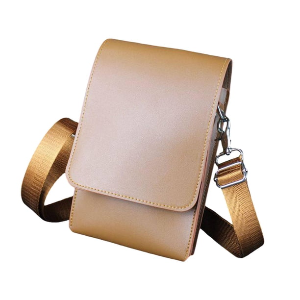 Bolsa para tijeras con correa ajustable, profesional, ligera y resistente. Marrón
