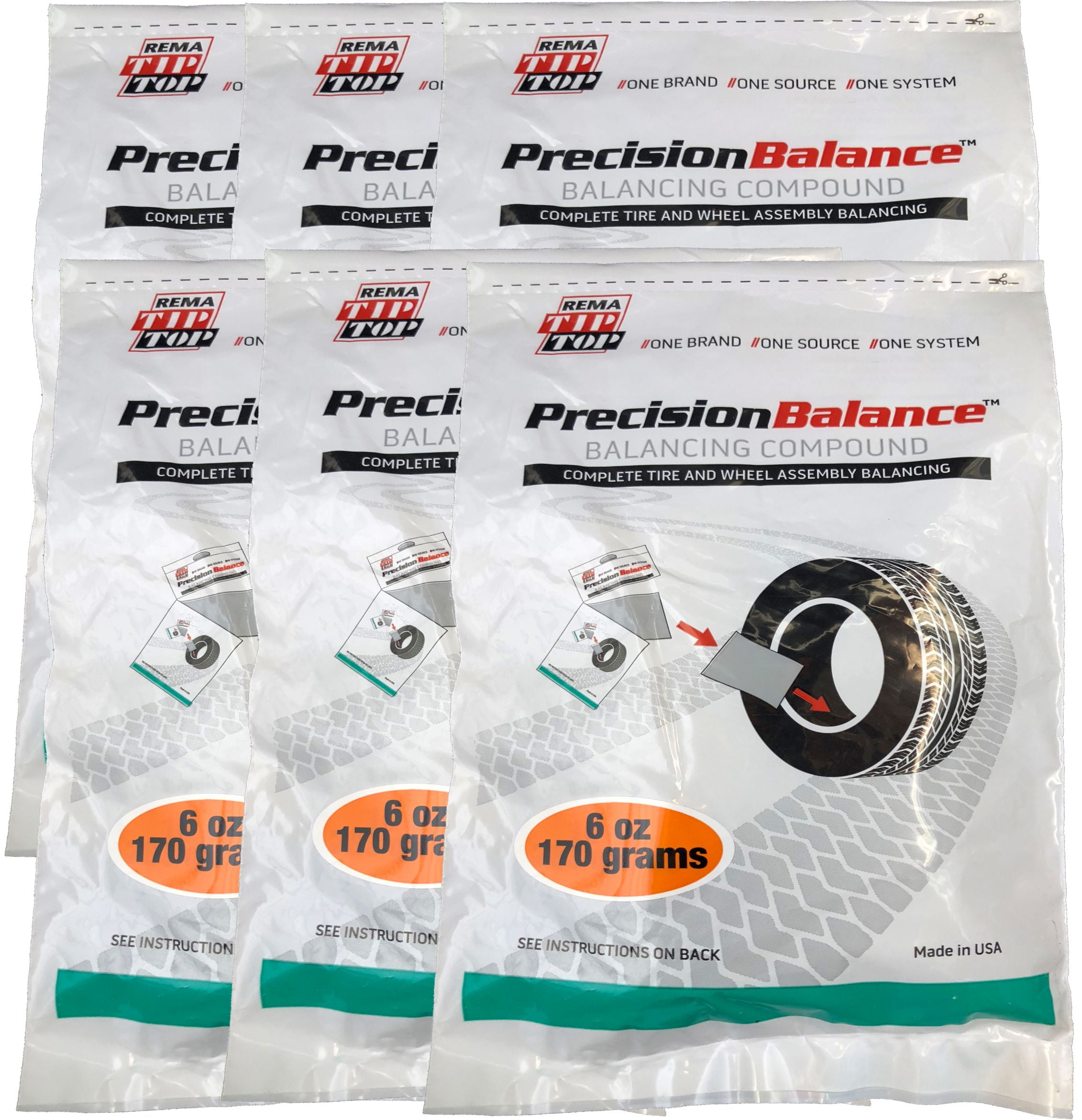Rema 6 PrecisionBalance 6 oz Tire Balance Beads Kits (36 Ounces) Drop