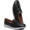 thumbnail image 5 of Strive Milan Women's Lightweight Slip On Leather Loafer Shoes In Black Size 5.5/6, 5 of 6