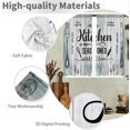 thumbnail image 3 of Rustic Teal Kitchen Curtains 27.5W x 45L Inch Small Mini Country Vintage Farmhouse Retro Wooden Barn Fork Knife Spoon Rod Pocket Short Curtain Tiers for Cafe Window Drapes Treatment Fabric 2 Panels, 3 of 6