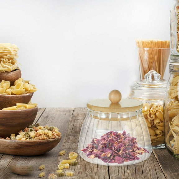 GAXIRE Airtight Glass Coffee Canisters Storage Jars for Tea Sugar Grains Kitchen Pantry Containers