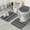 Black Geometric Pattern, variant on Black Geometric Diamond Striped Pattern Bathroom Rugs Sets 3 Piece,Toilet Cover Set,Absorbent Non Slip Bathroom Mats Sets with U-Shaped Contour Rug Toilet Rug Set
