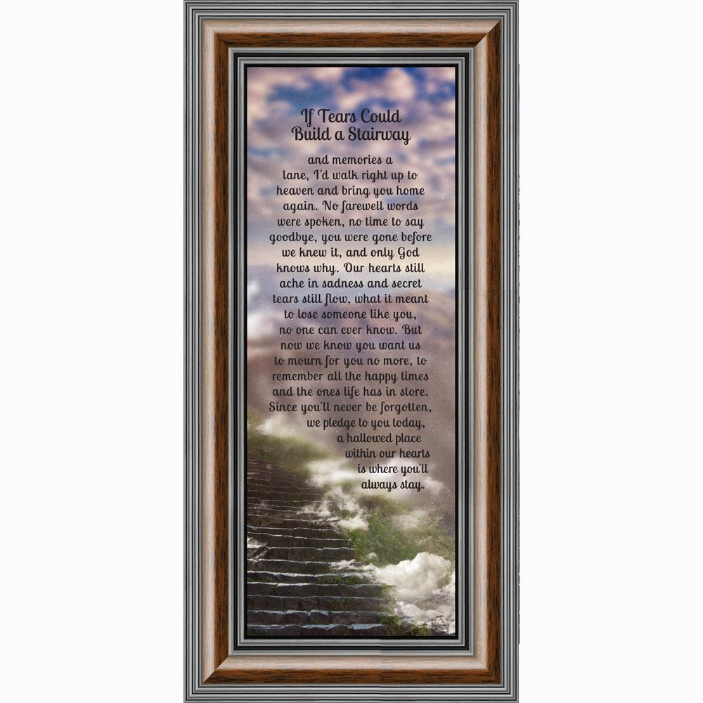 If Tears Could Build a Stairway, Condolence or Sympathy Gift, Framed ...