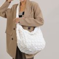 thumbnail image 2 of Bolso Hombro Acolchado para Mujer Bolso Bandolera Acolchado E Hinchado Bolso Compras (blanco), 2 of 9