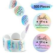 CCOCC 2026 New 500 Pcs Thank You for Supporting My Small Business Stickers,1 Inch Self-Adhesive Waterproof Thank You Stickers Labels for Order,Gift Bags,Boxes,Envelopes