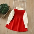 thumbnail image 6 of Levmjia Girls Dress Set 1 - 8 Years Acrylic Soft Pocket Rabbit Floral Trim Knit Sweater Dress Girl Outfit Long Sleeve Cardigan Dress for Kids Girls Clothing, 6 of 8