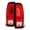 Chrome Housing Red/Clear Lens, variant on Spec-D Tuning Black LED Tail Lights w/ Fiber Optic LED Tube Compatible with 1997-2003 Ford F150 1999-2007 F250 F350 F450 F550 SuperDuty Left + Right Pair Assembly