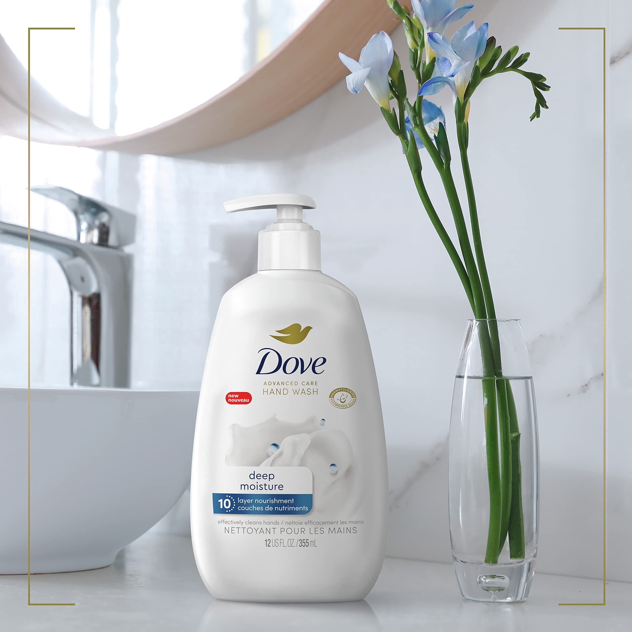 Dove Advanced Care Hand OIF8&nbsp;Wash Deep Moisture 4 Count for Soft, Smooth Skin, More Moisturizers than the Leading Ordinary Hand Soap, 12 oz