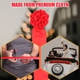 thumbnail image 4 of Awards Ceremony Red Cloth Flower Ball Opening Hydrangea Flower with Ribbon, 4 of 9