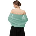 thumbnail image 4 of ORUYROP Châle Foulard Enveloppements Doux Chiffon Dentelle Pashmina pour Robes de Soirée pour occasions Formelles, 4 of 7
