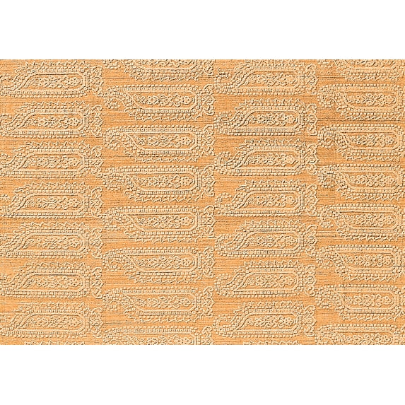 Ahgly Company Indoor Rectangle Solid Orange Modern Area Rugs, 7' x 9'