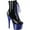 Black/Royal Blue Chrome Patent, variant on Women's Pleaser Adore 1020 Ankle Boot
