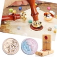 thumbnail image 3 of Sello Cera Latón Con Cabeza Sello Pintura Fuego 3D Forma Especial para Scrapbooking (I), 3 of 9