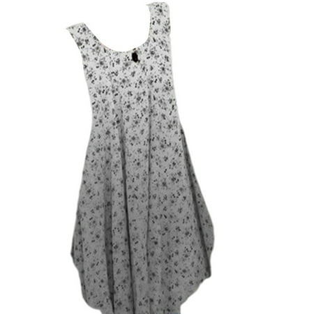 

Wrcnote Nightdress for Women V Neck Loose Nightgowns Floral Casual Pajama Dress Sleeveless Loungewear Tank Sleep Shirt Dress