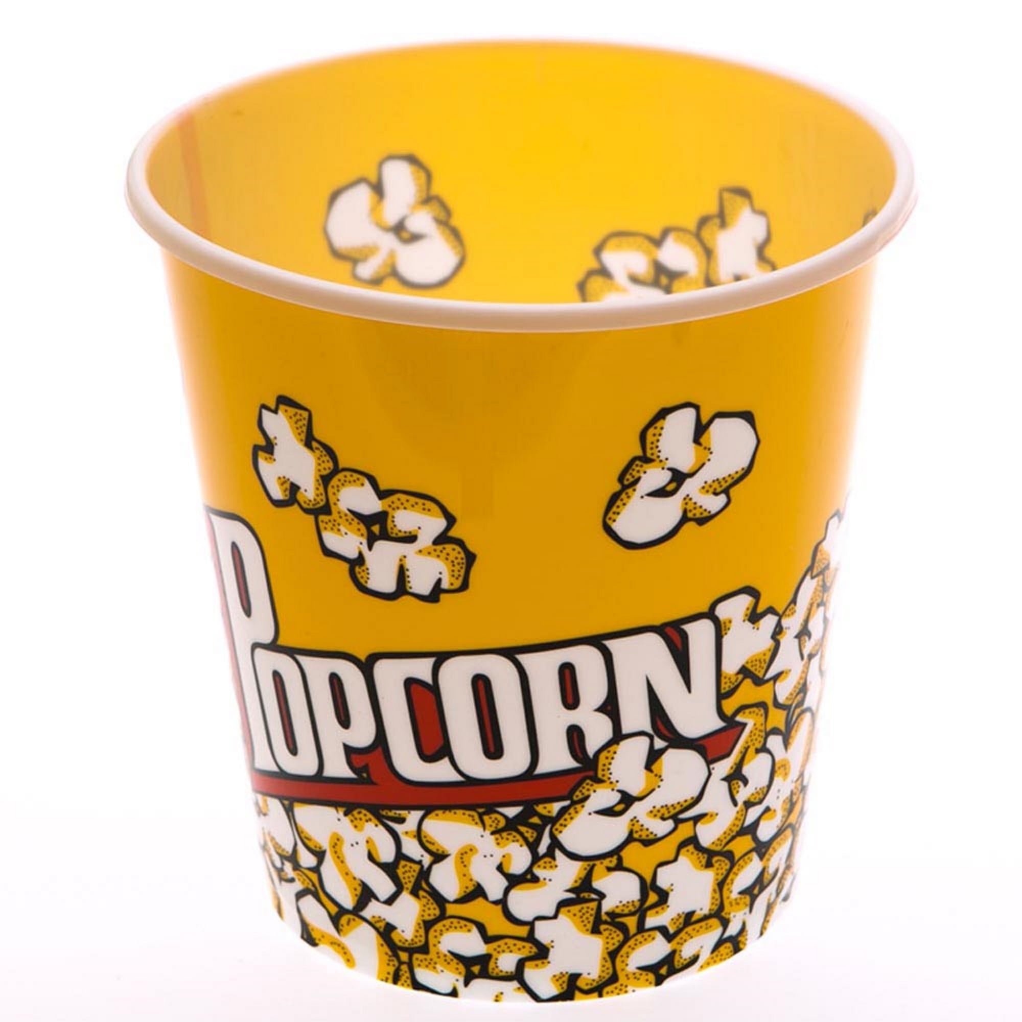 Novelty Place Plastic Popcorn Buckets Large Reusable Containers for Movie Night 