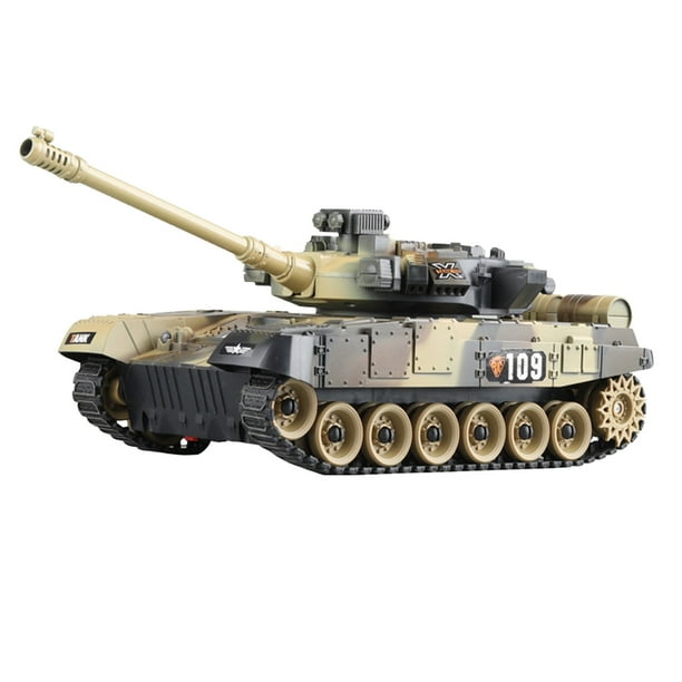 Tanque RC Con Disparo De Agua Para Niños Y Adultos – 2.4 GHz, 13 Canales, Luces, Sonido Y Humo, Batería Dual, Regalo Militar