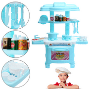 Little Chef Kitchen Cooking Playset Toys Pretend Role Play Food Toy with Pots Pans Kitchen Utensils Oven Stove Knife Kitchen accessory set  For Kid Children Babay Boy Girl