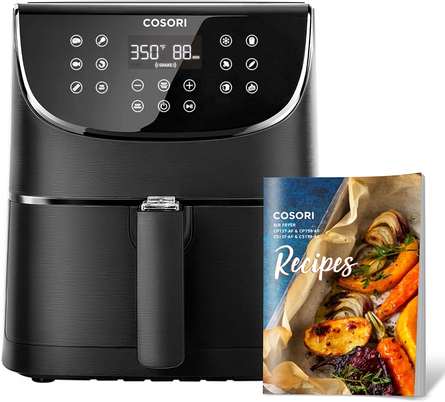 COSORI Air Fryer with 100 Recipes Cookbook XXL 5.5L Oil Free Air Fryers for 11 