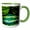 Green/White, variant on 3drose, Green Watermelons, 15oz Mug