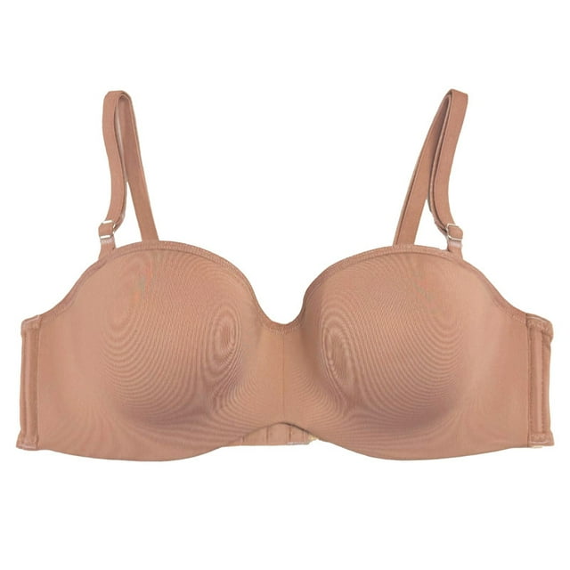 Brasier Fruit Of The Loom para Dama, Strapless Liso Café Talla 34B
