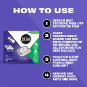 STEM Kills Liquid Bait Ant Insect Killer, Spill Proof, 4 Count