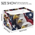 thumbnail image 4 of Yayeee Canvas Storage Basket with Handles for Shelves Fabric Bins Closet Organizer, American Eagle Pattern, 4 of 8