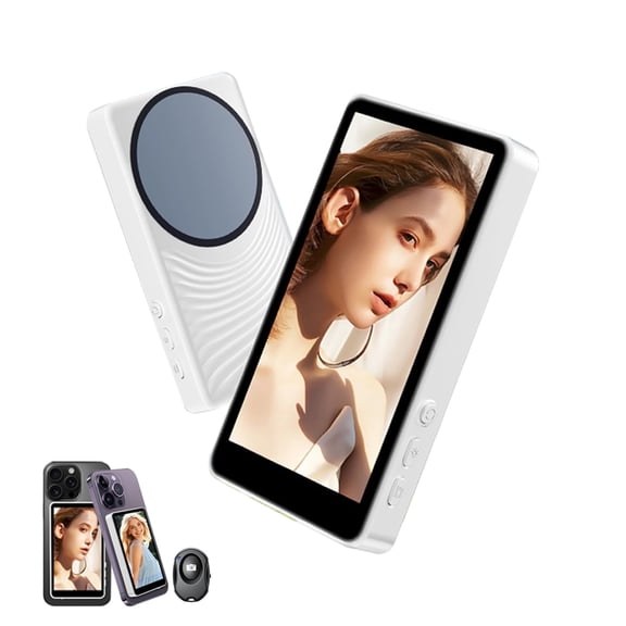 GKEAPZA Vlog Selfie Monitor Screen,Wireless Screen Mirroring Magnetic Fixation Compatible with iPhone and Android for Selfie Vlog Live Streaming TikTok