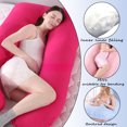 thumbnail image 3 of Almohada para embarazadas, almohada en forma de U desmontable y lavable, cojín grande, almohada de cintura, 3 of 5