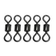 thumbnail image 3 of Maoww 100 Pieces Fishing Swivels Flexible Stainless Steel Rolling Barrel Swivel Protection Connector Tackle Accessory Snap Component 14#, 3 of 7