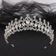 thumbnail image 1 of Zhuge Tiara de boda para novia, diadema de princesa, corona nupcial, joyería para el cabello con diamantes de imitación de cristal, decoración para novia, cumpleaños, graduación, boda (blanco), 1 of 4