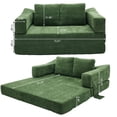 thumbnail image 5 of Modern Fold-Out Sofa Bed, Modern Minimalist Sofa with Side Pockets, Convertible Chaise Floor Couch & Sleeping Mattress for Living Room, Bedroom, Apartment & Office, 5 of 10