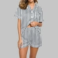 thumbnail image 1 of Ensembles de Pyjama pour Femmes, Shorts pour Femmes, Blouse Décontractée à Col Rabattu Manches Courtes Mode Short Ensemble de Pyjama, 1 of 4